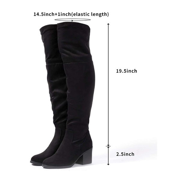 Shoes Sexy Stacked Block Heel Boots Over The Knee Poshmark